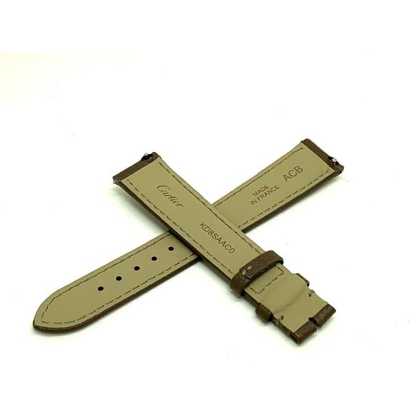 Cartier Women's Watch Replacement Band Brown Leather Strap 16mm KD8SAAC0 - Picture 2 of 7